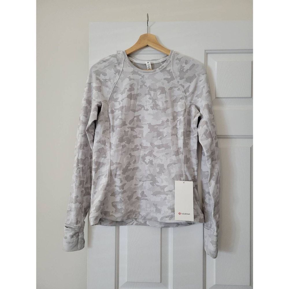lululemon athletica Gray Camo Long Sleeve Tee